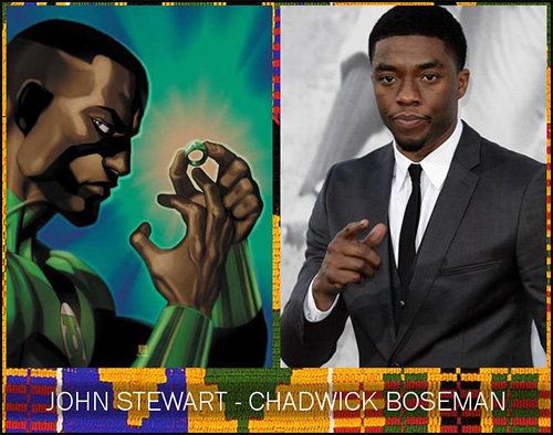 Chadwick Boseman and Green Lantern
