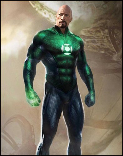 The Rock as Green Lantern